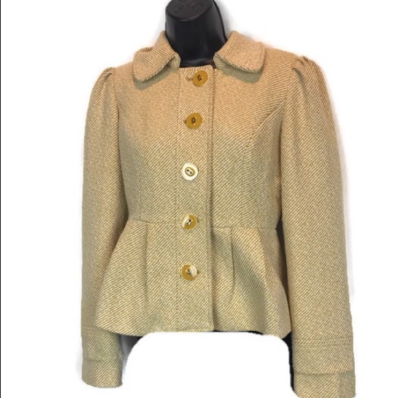 Anthropologie Jackets & Blazers - Anthropologie Tabitha Mustard Tweed Jacket